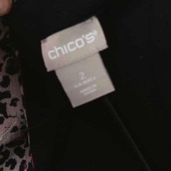 Chico’s NWT Cheetah & Snake Print Sheer Overlay Mesh Top Large - Picture 7 of 11